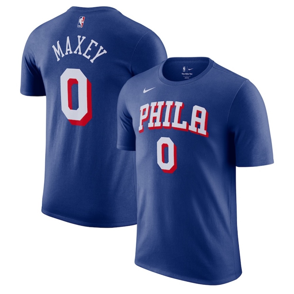 Nike Sixers Maxey T-Shirt NEW - Men’s Size Medium | Color: Blue